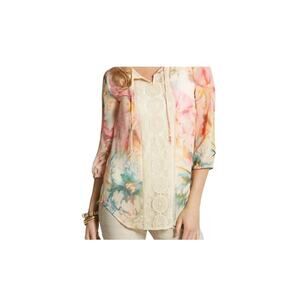 Chicos Diffused Floral Lynelle Top. Size-2